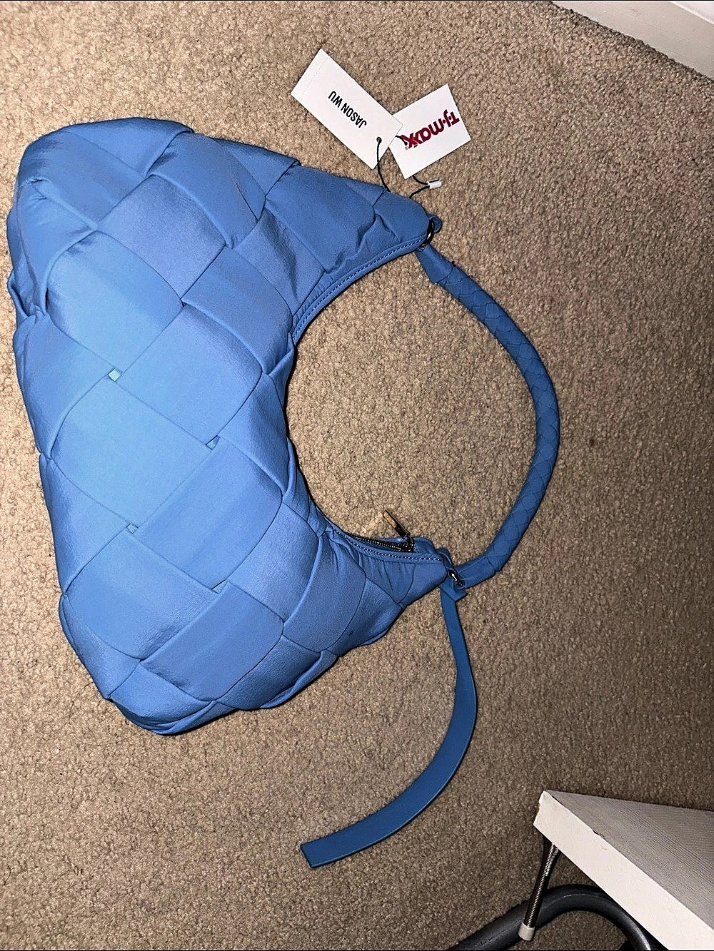 Jason Wu Dylan Woven Hobo Shoulder Bag Blue NWT